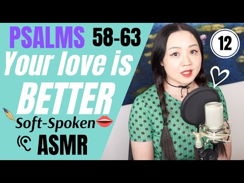 🎧PSALMS ✝️58-63(Bible Reading Christian ASMR Soft-Spoken/Audio Bible NIV) Relax, Listen & Meditate!