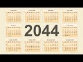 Kalender 2044