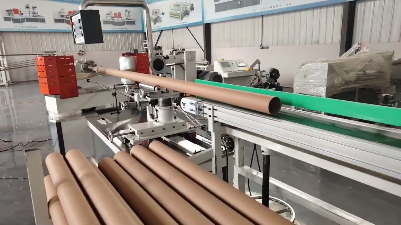 Two-head CNC Spiral Cardboard Paper Tube Making Machine