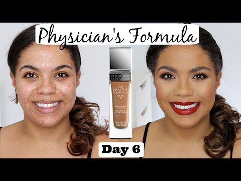 NEW Physician's Formula Healthy Foundation Review (oily skin/scarring) Video