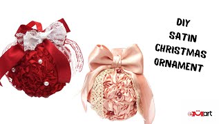 DIY Satin Christmas Ornament - Easy Tutorial
