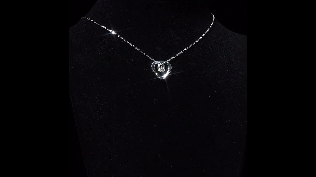 Dây chuyền DCJ05 S925 Halo Heart, trái tim chân thành, quà tặng Valentine ý nghĩa bạc, ChariotJewelry
