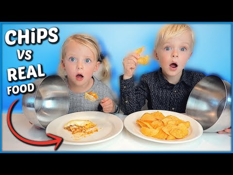 CHiPS VS REAL FOOD CHALLENGE 🍝 | Luan Bellinga #102