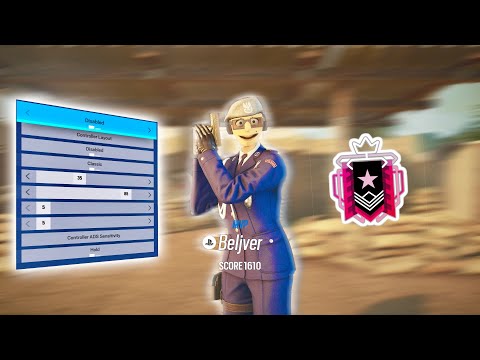 HOW THE #1 LEVEL 400 CONTROLLER CHAMP RUNS THROUGH RANKED + SETTINGS & SENSITIVITY RAINBOW SIX SIEGE