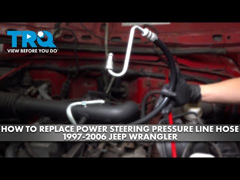 How to Replace Power Steering Pressure Line Hose 1996-2007 Jeep Wrangler