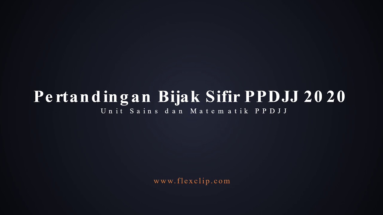 PERTANDINGAN BIJAK SIFIR PPDJJ 2020
