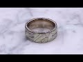 video - Hand Engraved Mokume Wedding Band