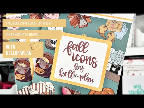 Fall Icons Sticker Book Flipthrough