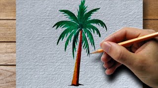 "Master the Art of Drawing: Easy Coconut Tree Tutorial for Beginners!"