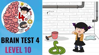 🧠 Brain Test 4 Level 10 | Protect me from that snake! | Walkthrough