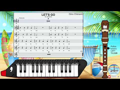 Let's go to Jamaica. Brano facilissimo per flauto, melodica o concertino. OFFICIAL.