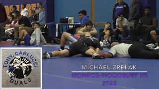 Michael Zrelak Monroe-Woodbury HS 2022 Varsity Wrestling Tony Carlucci Duals Tournament