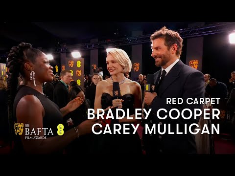 Thumbnail of the video: Maestro's Carey Mulligan and Bradley Cooper on receiving honest feedback | EE BAFTA Film Awards 2024