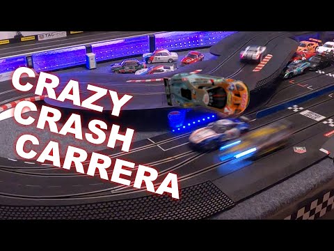 CRAZY SLOTCAR CRASH - Carrera D 124 -  FORD GT vs. BMW M4 vs. FERRARI