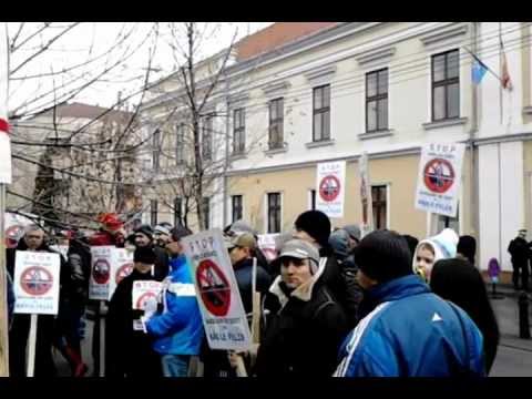 Protest impotriva exploatarii gazelor de sist Oradea, judetul Bihor