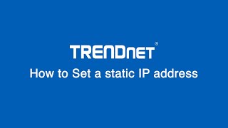 How to Set a Static IP Address
