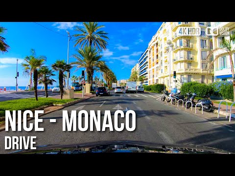 Scenic Drive From Nice City to Monaco - 🇫🇷 France [4K HDR] Driving Tour