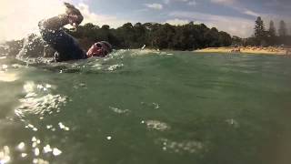 preview picture of video 'Tathra Wharf to Waves ocean swim 2015'