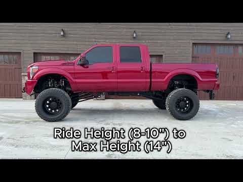 2016 Ford F-350 8-10" Kelderman Air Suspension Lift Kit - Raising/Lowering