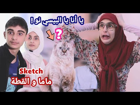 سكتش ماما والقطة - ردة فعلها لما جبنا قطة عالبيت -حسين و زينب / Hussein and Zeinab sketch