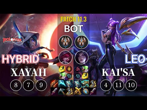 KT HyBriD Xayah vs Leo Kai'Sa Bot - KR Patch 11.3