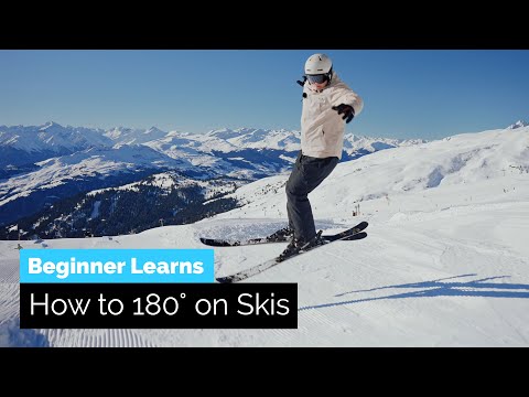 Beginner Learns How to 180 on Skis