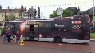 BBC Radio Lancashire covering the Olympic Torch in Chorley