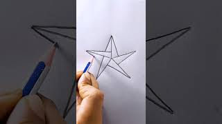 Easy 3D Star Drawing | Simple Star Sketch Tutorial