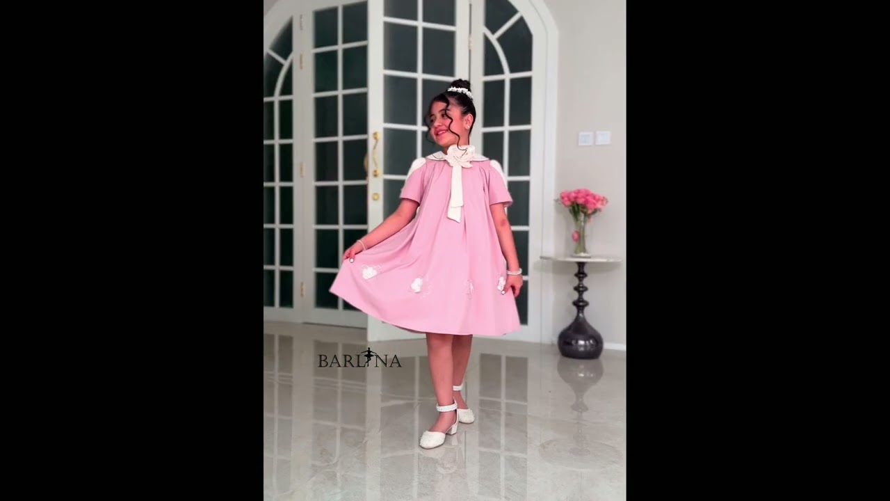 Soft girl's dress in light purple - 6 years