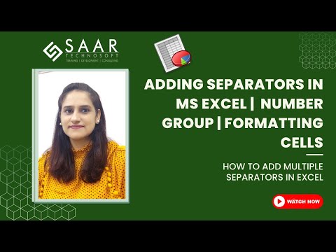 Adding Separators in MS excel | Number Group | Formatting Cells | How To Add Multiple Separators