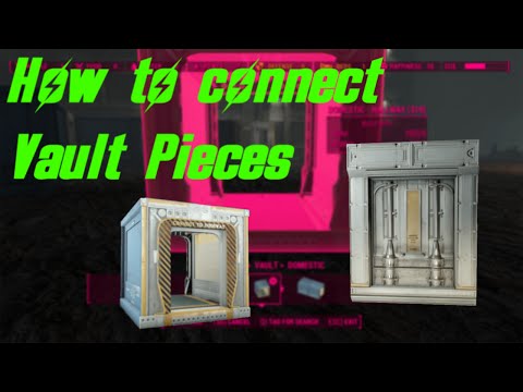 Fallout 4 Vault Tec DLC How To Connect Vault Doors To Common Rooms