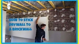 How To Direct Stick Plasterboard Over A Brickwall - Dot And Dab