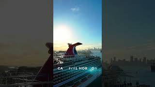 Goodbye, Miami! The Carnival Horizon begins its journey through the Caribbean.