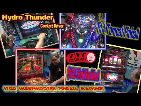 #1241 F14 TOMCAT & Sharpshooter Pinball-HYDRO THUNDER-Japanese PACHINSLO- TNT Amusements