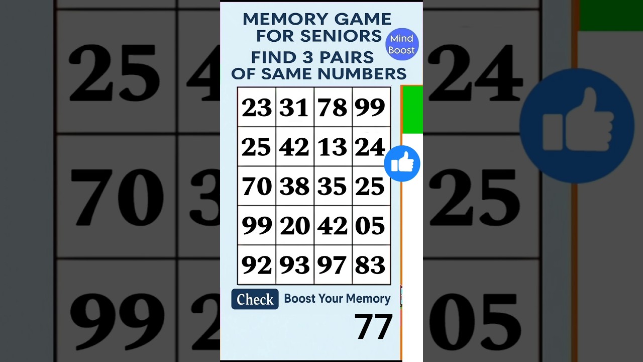 Brain Challenge for Seniors: Can You Beat the Number Game? #braintraining