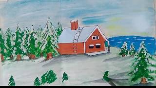 Easy Simple Landscape Drawing For Kids - Creative Art