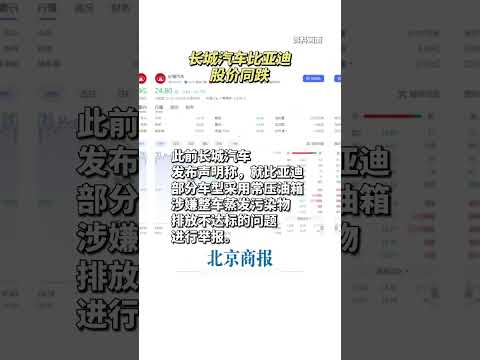 长城汽车比亚迪股价同跌