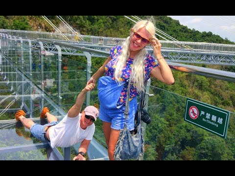 ЖУТКИЙ СТЕКЛЯННЫЙ МОСТ трескается под ногами ! YANODA Tropical Forest | CHINA GLASS BRIDGE