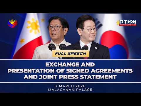 Exchange and Presentation of Signed Agreements and Joint Press Statement (Speech)