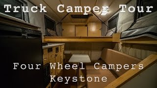 Full Tour of Four Wheel Campers Keystone pop-up truck camper (2011) including mods/hacks, slideshow