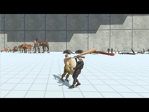 CARNIVORE DINOSAURS + ANCIENT HUMANS VS REPTILE + MODERN HUMANS - Animal Revolt Battle Simulator