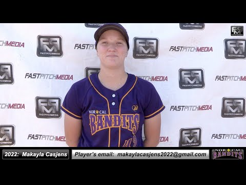 2022 Makayla Casjens 4.0 GPA - Catcher Softball Skills Video - Norcal Bandits
