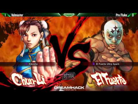 DreamHack @London 2015 - USF4 Top8 Losers - Valmaster(Chun-Li) vs Pro Fluke(El Fuerte) 720p@60fps