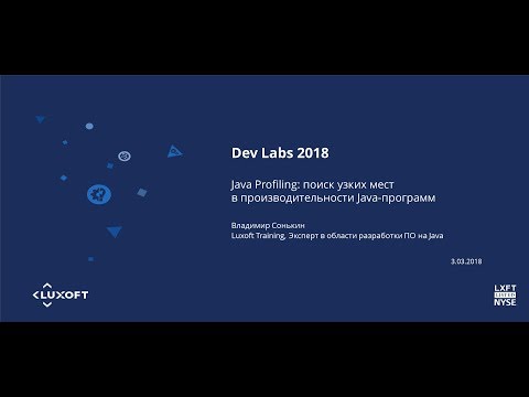 DEV Labs 2018, Java. Java Profiling: поиск узких мест в производительности Java-программ