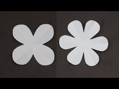 How to Make Easy 4 & 6 Petal Paper Flowers 🌸 - DIY | Very Simple Petals Flower for Beginners Making