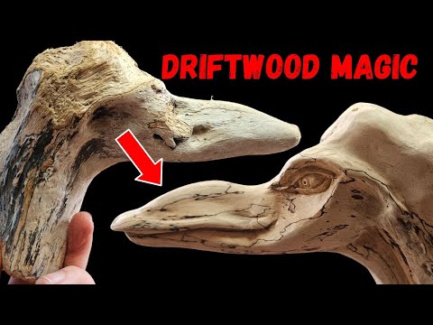 Dremel Carving Driftwood - Free Wood Carving