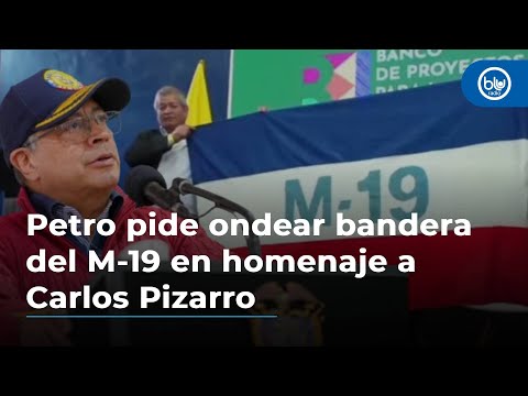 Petro pidió ondear bandera del M-19 en acto público para homenajear a Carlos Pizarro