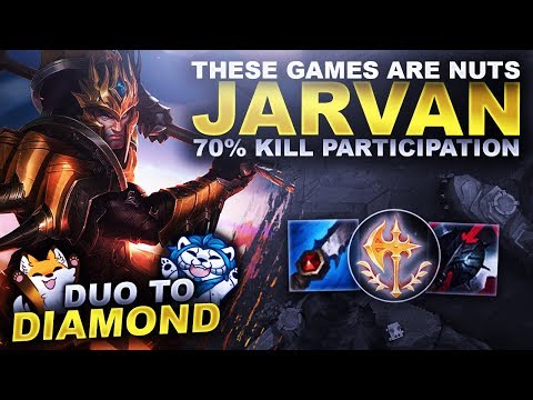THESE GAMES ARE NUTS! 70% KP JARVAN! - Duo to Diamond | League of Legends