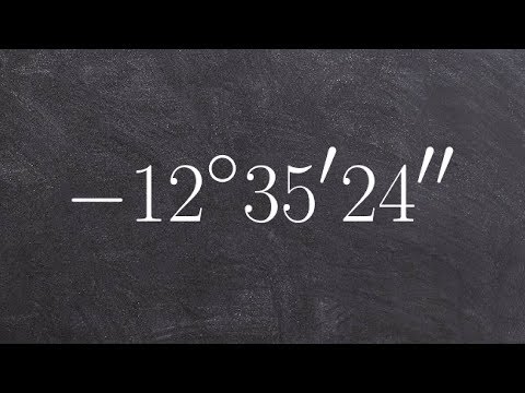 Learn to write an angle in decimal degree form