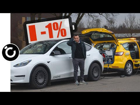 Broken down in the Tesla Model Y - what happens after 0%?